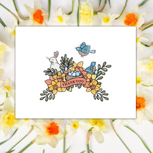 Lente Dank u Pasen Baby shower Briefkaart