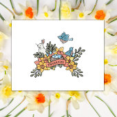 Lente Dank u Pasen Baby shower Briefkaart