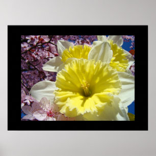 Lente decoratieve kunstprints narcissen bloemen poster