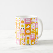 Lente Easter Patchwork Koffiemok (Voorkant rechts)