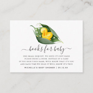 Lente Eendje Baby Shower Boek Verzoek Informatiekaartje