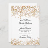 lente eenvoudige hand getekend Bloemen elegante br Kaart (Voorkant / Achterkant)