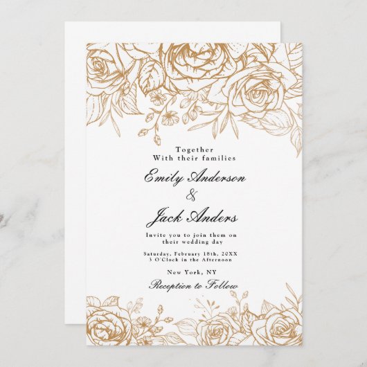 lente eenvoudige hand getekend Bloemen elegante br Kaart (Voorkant / Achterkant)