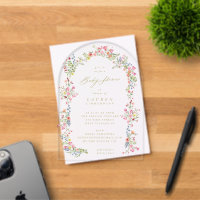 Lente Elegante Sierlijke Bloemboog Baby Shower