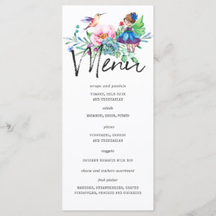 Lente Elf Verjaardagsfeest Menu Sjabloon