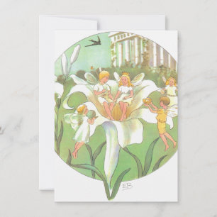 Lente Elfje Bloem Feest Notitiekaartje