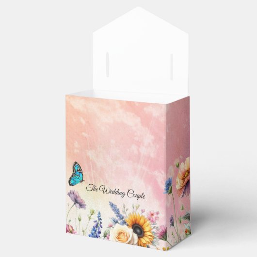 Lente en Zomer Bloeiende Bloemen Bedankdoosjes (Geopend)