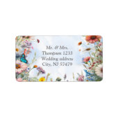 Lente en Zomer Bloeiende Bloemen Etiket (Voorkant)