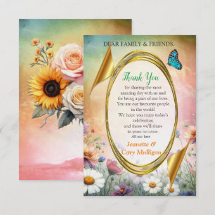 Lente en Zomer Bloeiende Bloemen RSVP Kaartje
