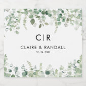 Lente Eucalyptus groen bruiloft Sparkling Wijnetiket (Enkel label)