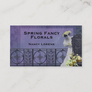 Lente Fancy in Paars en geel Visitekaartje