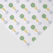 Lente Geel Klassieke Doos Hout Topiary Ginger Jar Tissuepapier (Detail)