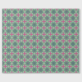 Lente Geometrisch Groen Roze No1 Cadeaupapier (Vlak)