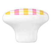 Lente Gingham Keramische Knop (Zijkant)
