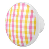 Lente Gingham Keramische Knop (Rechts)