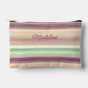 Lente Groen Mauve Taupe Roze Roze Kunst Strepen Etui
