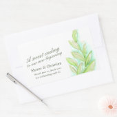 Lente groene bladeren kunst bruiloft snoep sticker (Envelop)