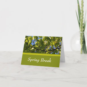Lente groene boom bladeren lente vakantie kaart