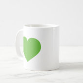 Lente groene hart koffie mok (Voorkant links)