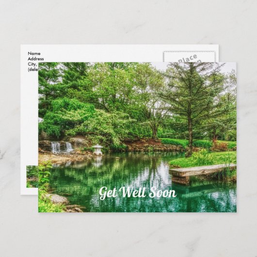 Lente groene reflecties komen snel goed briefkaart (Voorkant / Achterkant)