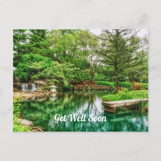 Lente groene reflecties komen snel goed briefkaart (Voorkant)