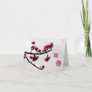 Lente Groeten/Kanji Kersenbloesem Kaart