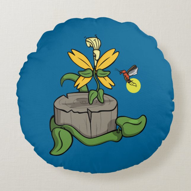Lente Groeten Zomer Ronde Kussen (Voorkant)