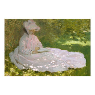 Lente, Impressionistisch Portret, Claude Monet Foto Afdruk