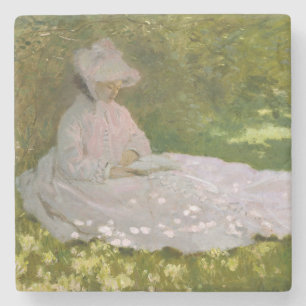 Lente, Impressionistisch Portret, Claude Monet Stenen Onderzetter