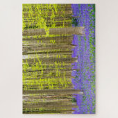 Lente in het blauw bos legpuzzel (Verticaal)