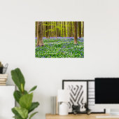 Lente in het blauw bos poster (Thuiskantoor)