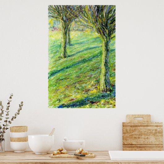 Lente in het West Park, Long Eaton (druk) Poster (Keuken)