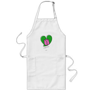 Lente in liefde - Roze Tulps Long Apron Lang Schort