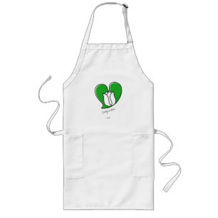 Lente in liefde - Witte Tulpen Long Apron Lang Schort