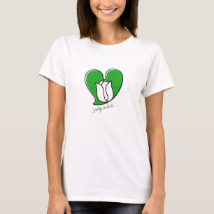Lente in liefde - Witte Tulpen T-Shirt