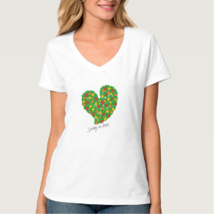 Lente in liefdeskleurige tulpen (rood, geel, oranj t-shirt
