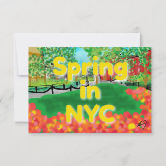 Lente in NYC Dank je wel kaart