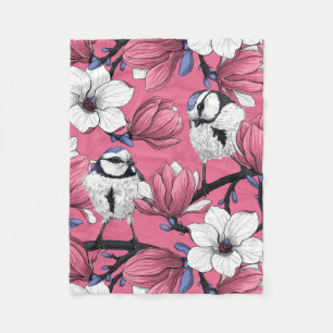 Lente in roze fleece deken