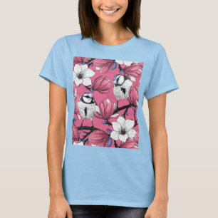Lente in roze t-shirt