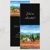 LENTE IN TUSCANJE, helder rood roze geel blauw Kaart (Voorkant / Achterkant)