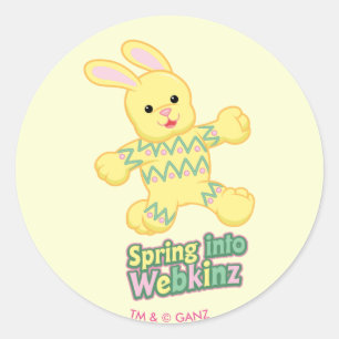 Lente in Webkinz! Ronde Sticker