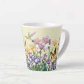 Lente Irise Hummingbird and Butterfly Garden Latte Mok (Rechterhoek)