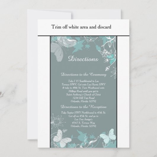 Lente kaart met Blauwe Vlinder 8,9x15 cm (Voorkant)