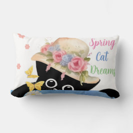 Lente kat dromen kussen