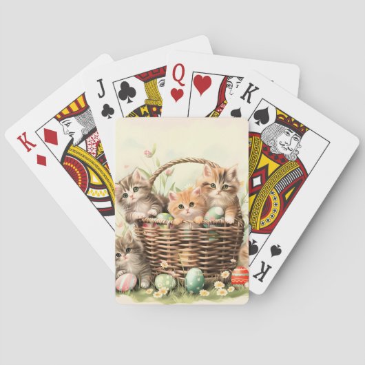 Lente Kitten Paasmand Pokerkaarten (Achterkant)
