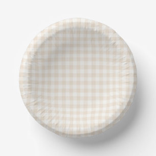 Lente Klassieke Gingham   Zachte Linnen Papieren Kommen