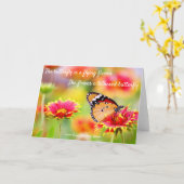 Lente Kleuren, Bloem, Vlinder & Inspirerende Quote Kaart (Gele Bloem)