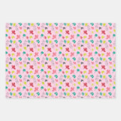 Lente Kleurrijk Bloemendoodle Loof Zijde Lint Inpakpapier Vel (Voorkant 3)