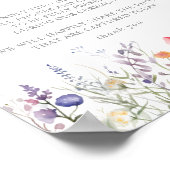 Lente Kleurrijke Wilde Bloem Ongestopte Ceremonie Poster (Hoek)