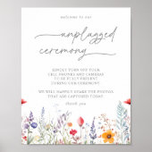 Lente Kleurrijke Wilde Bloem Ongestopte Ceremonie Poster (Voorkant)
